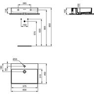 �������� Ideal Standard EXTRA 60 �� (600�450�150) � ���������� ��� ��������� T372701