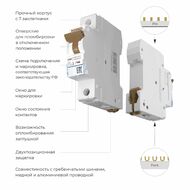 Автоматический выключатель 1P 40 A C 6 кА Werkel W901P406