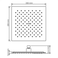 Душевая система WasserKRAFT A84202 однозахватный смеситель, верхний/ручной душ, оружейная сталь