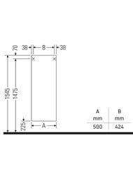 ����� ��������� Duravit Ketho 500�1320�360 ����� �����, ������� ������� KT1267L4343