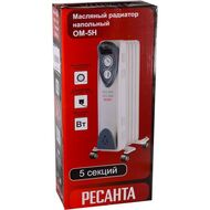 Радиатор масляный Ресанта ОМ-5Н 1000 Вт, 5 секций, 3 режима, до 15 м2,  67/3/6