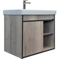 Тумба COMFORTY Вена-70 (550х610х450) подвесная, с раковиной, дуб дымчатый 00-00008929