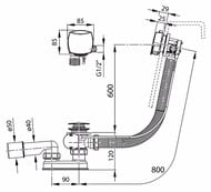 ������� �������� ��� ����� RAVAK ����������� ��p������ X01504 ����� 800 ��