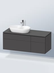 Тумба под раковину Duravit L-Cube 482х1220х550 подвесная, графит матовый LC4876049490000