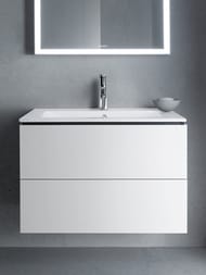Тумба под раковину Duravit L-Cube 820х550х391 подвесная, 2 ящика, белый матовый LC625701818 — изображение 2
