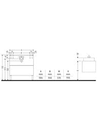 ����� ��� �������� Duravit Brioso (584�459�570) ���������, 2 �����, ����� ������ BR443301022