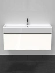 Тумба под раковину Duravit D-Neo 1184х440х442 подвесная, 1 ящ., белый глянец DE4275004220000