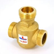 Клапан Uni-Fitt Н 1 1/4" 3-ходовой термостат. 60 С Kvs 9 для напол.котлов,смешение боковое 359G6095 — изображение 2