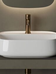 Раковина подвесная Ceramicanova Fonte с отверстием под смеситель 500x420x145 белый CN5051