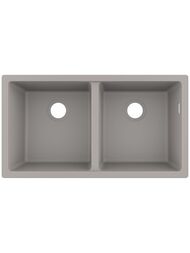 Мойка из гранита Hansgrohe 43434380 (820х450) под столешницу, серый бетон — миниатюра 1