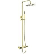 Душевая система BelBagno UNO-DOCM-ORO однозахватный смеситель, верхний и ручной душ, золото