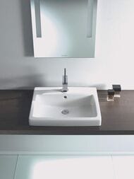Умывальник встраиваемый сверху DURAVIT VERO 550х465х180 отверстие под смеситель, перелив 0315550000