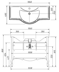 ����� � ��������� Caprigo ������-� 105 ��������� 1060�868�480 3 �����, ����: ������ 33520-TP814 ��������� ����