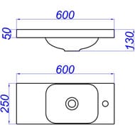 �������� Aqwella Compact Slim 600 (600�250�50) ���������, ���. ��� ���������, ����� CMPSL.06.04.D