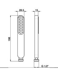Ручной душ CISAL Lineaviva 1 режим, ABS-пластик, цвет: никель полированный DS0142502B
