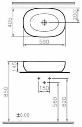 �������� ��������� Vitra Outline (590�405�145) ����������������� ��������,������ ���. 5995B483-0016