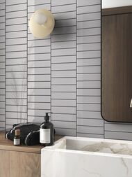 Плитка настенная EQUIPE COSTA NOVA Grey Glossy (50х200) моноколор, серая, 28444 (кв.м.)