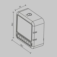 Wi-Fi выключатель двухканальный Maytoni Lighting control MS008 300Вт, 300Вт, белый