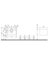 Тумба подвесная Duravit XViu 484х397х234 петли слева, белый глянец/шампань XV4232LB122 — изображение 2