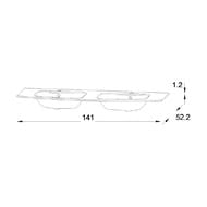 ��������-���������� Jacob Delafon Nona EB1887RU-DE4 140 ��, 2 ����, ������, ����� �������