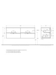 ����� ��� �������� CEZARES DUET-N-1400-4C-SO-2-BL (1400x450x500) ���������, 4 �����, ����� ������