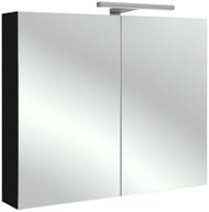 Шкаф зеркальный Jacob Delafon RYTHMIK (800х143х650) EB796RU-274 подсветка, 2 дверцы, черный лак — миниатюра 1