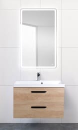 Тумба под раковину BelBagno AURORA (700х450х500) без ручек, Rovere Nebrasca Nature 700-2C-SO-RNN