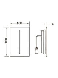 Клавиша смыва TECE Filo Urinal для писсуара, сталь, сатин 9242068