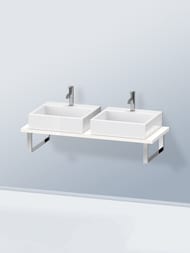 Столешница Duravit DuraStyle 800х480х30 2 выреза, белый глянец DS105C02222