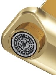 Смеситель AM.PM X-Joy F85A02199 100 мм, для умывальника, однозахватный, фиксированный излив, золото