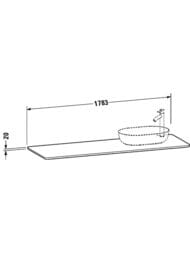 ���������� Duravit Luv 1783�595�20 �����, 1 ����� ������, ���� ����� LU9468R1717