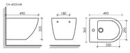 ���� ��������� Ceramicanova Metropol 300�370�490 �������, ���. ��� ����., ������, ������ CN4003MB