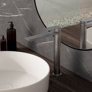 Смеситель для раковины Vincea Вог (СС) (Vogue (SS)) VBF-2VS2GM однорычажный, вороненая сталь