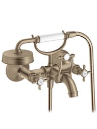 Смеситель Axor Montreux 16540820 для ванны, двухрычажный, ручной душ, шланг, шлиф.никель