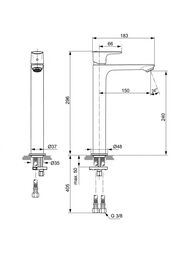 Смеситель для раковины Ideal Standard CONNECT AIR A7027GN однозахватный, серебряный шторм