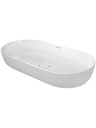 Раковина Duravit Luv 800х400 шлифованная, белая, выпуск с керамической крышкой 0379800000