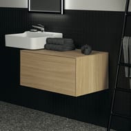 Тумба под раковину Ideal Standard CONCA (800x505x370) 1 ящик, светлый орех, со столешницей T4312Y6