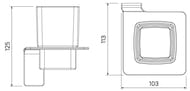 Уценка! Подстаканник IDDIS Slide мат. стекло/металл SLIBSG1i45