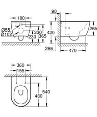 ������ ��������� Grohe Essence Ceramic 360�265�540 ������������, ���. ������, ����: ����� 3957100H