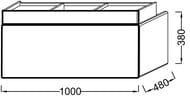 ����� ��� ���������� Jacob Delafon TERRACE (1000�480�380) EB1187-M61, 2 �����, ������ �������
