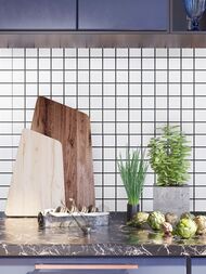 Мозаика керамическая Starmosaic White Matt 48х48 (306х306х6) белая ID1005 (шт.) — миниатюра 2