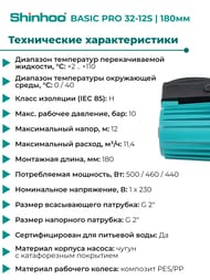 ����� �������������� SHINHOO BASIC PRO 32-12S 180 1x230V 71241003
