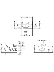 ������ ��������� DURAVIT DuraStyle 370�540�345 ��������. ������, ������������ �������� 25360900001