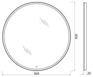 ������� BelBagno (800x30x800) � ���������� � ��������� ������������ SPC-RNG-800-LED-TCH