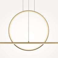 Подвесной светильник Maytoni Halo (Хэло) MOD247PL-L49BSK, 40Вт, 120°, IP20, LED, латунь