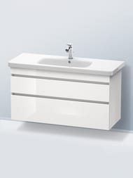 Тумба под раковину Duravit DuraStyle (1130х610х448) подвесная,2 ящика, белый глянец DS649502222 — миниатюра 2