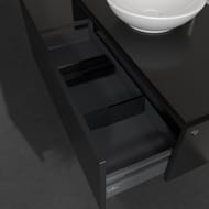 Тумба под умывальник Villeroy & Boch LEGATO (1000х380х500) подвесная,1 ящик, черн.матовый B57100PD