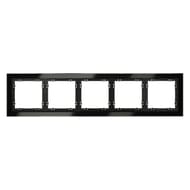 Рамка на 5 постов Voltum S70 VLS110508 стекло, черный