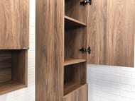 Шкаф-колонна COMFORTY Бордо-40 (400х1600х320) подвесной, дуб темно-коричневый матовый 00-00007266