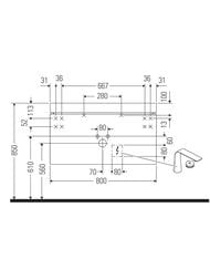 Тумба с умывальником Duravit XViu 800х503х480 2 ящика, средиземноморский дуб/шампань XV4615EB171P — изображение 2